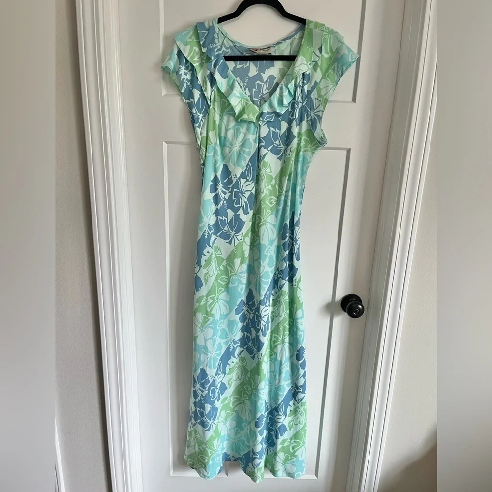 Vintage Hilo Hattie Floral Dress Large - Picture 1 of 15